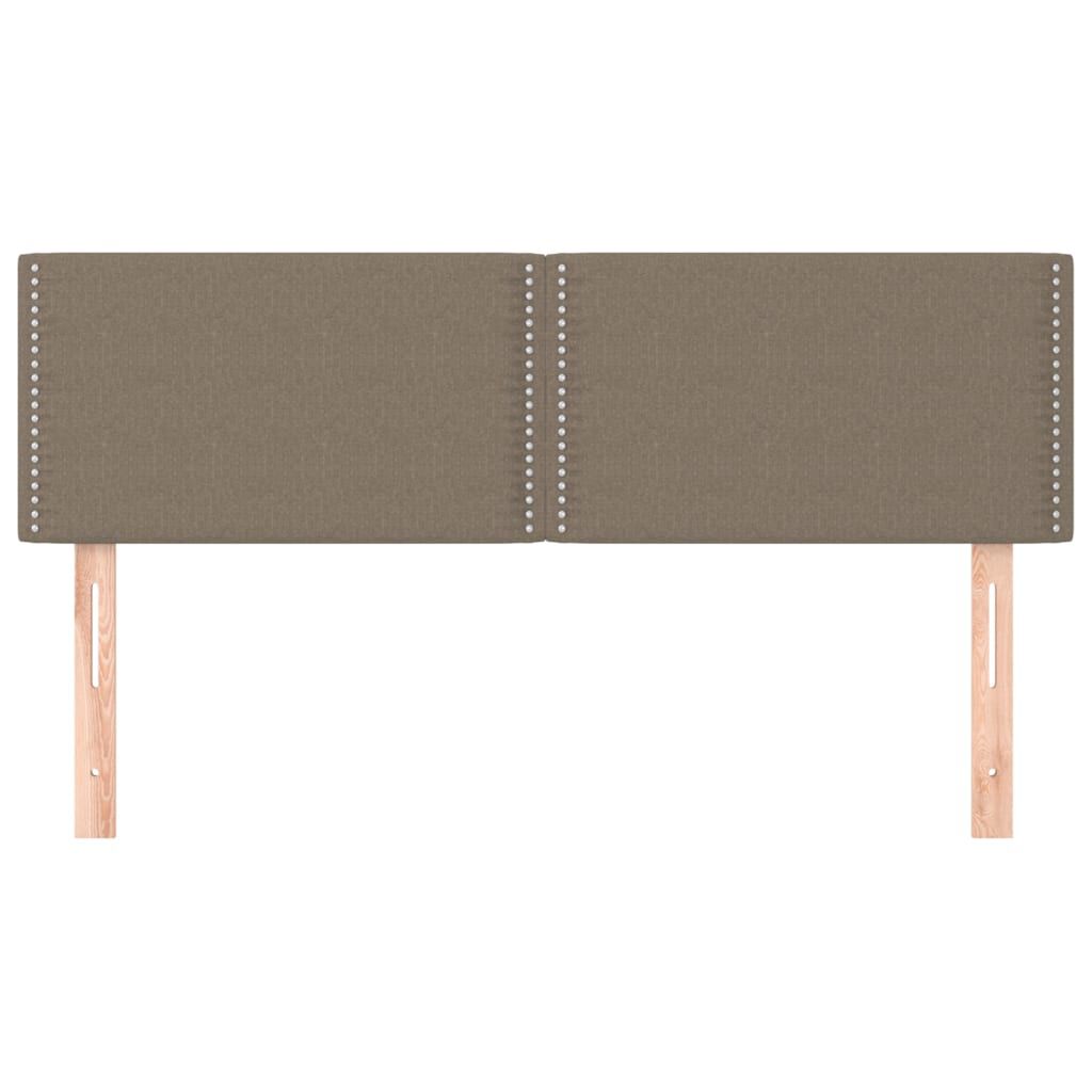 vidaXL Κεφαλάρια Κρεβατιού 2 τεμ. Taupe 72x5x78/88 εκ. Υφασμάτινα