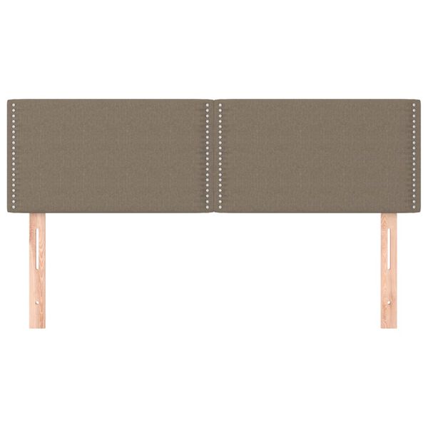 vidaXL Κεφαλάρια Κρεβατιού 2 τεμ. Taupe 72x5x78/88 εκ. Υφασμάτινα