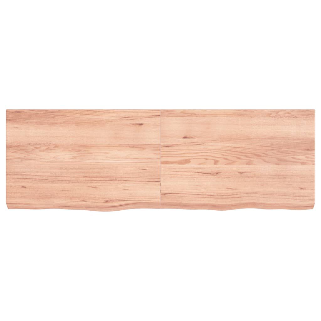 vidaXL Επιφ Τραπεζιού Αν Καφέ 120x40x(2-6)εκ. Επεξ. Μασίφ Ξύλο Δρυός