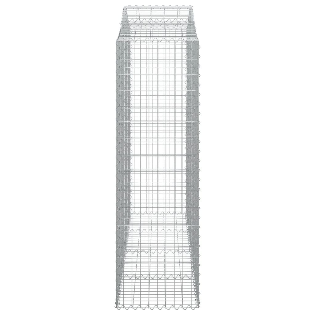 vidaXL Συρματοκιβώτια Τοξωτά 8 τεμ. 200x50x160/180 εκ. Γαλβαν. Ατσάλι