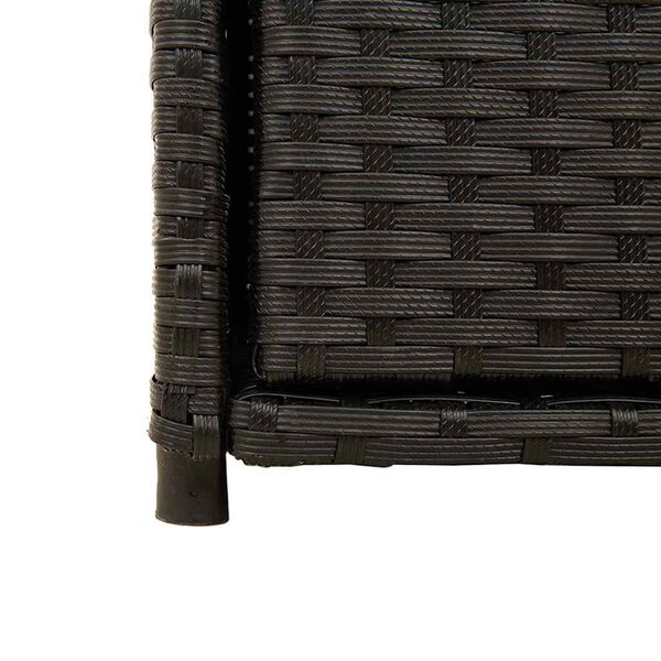 vidaXL Ντουλάπι Αποθήκευσης Κήπου Μαύρο 105x55x113 εκ. από Συνθ. Ρατάν