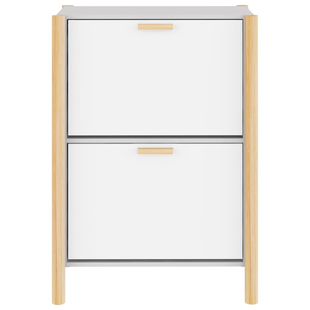 vidaXL Παπουτσοθήκη Λευκή 57,5 x 33 x 80 εκ. από Επεξεργασμένο Ξύλο
