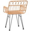 vidaXL Καρέκλες Κήπου 2 τεμ. 56 x 64 x 80 εκ. Ρατάν Πολυαιθυλενίου