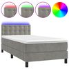 vidaXL &Kappa;&rho;&epsilon;&beta;ά&tau;&iota; Boxspring &mu;&epsilon; &Sigma;&tau;&rho;ώ&mu;&alpha; & LED &Alpha;&nu;.&Gamma;&kappa;&rho;&iota; 80x200 &epsilon;&kappa;. &Beta;&epsilon;&lambda;&omicron;ύ&delta;&iota;&nu;&omicron;