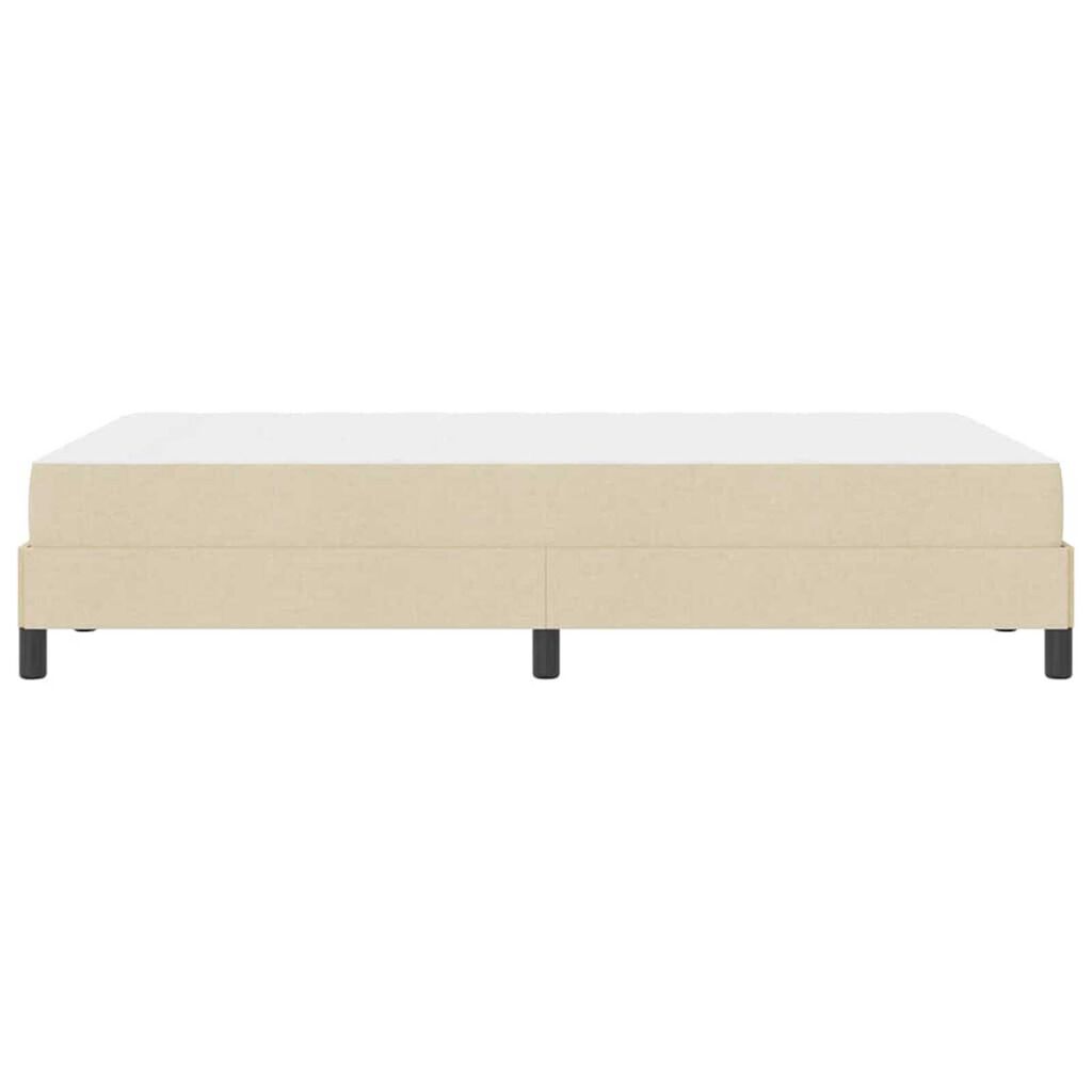 vidaXL Κρεβάτι με ελατήρια Άλλο Κρεμ 120 x 190 cm ύφασμα