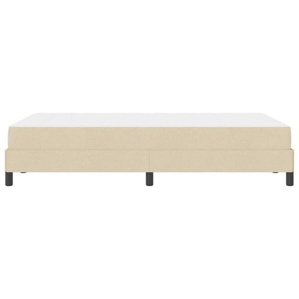 vidaXL Κρεβάτι με ελατήρια Άλλο Κρεμ 120 x 190 cm ύφασμα