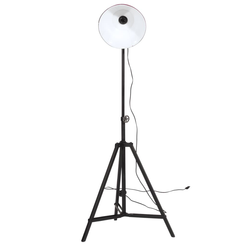vidaXL Φωτιστικό Δαπέδου 25 W Αντικέ Κόκκινο 61x61x90/150 εκ. Ε27