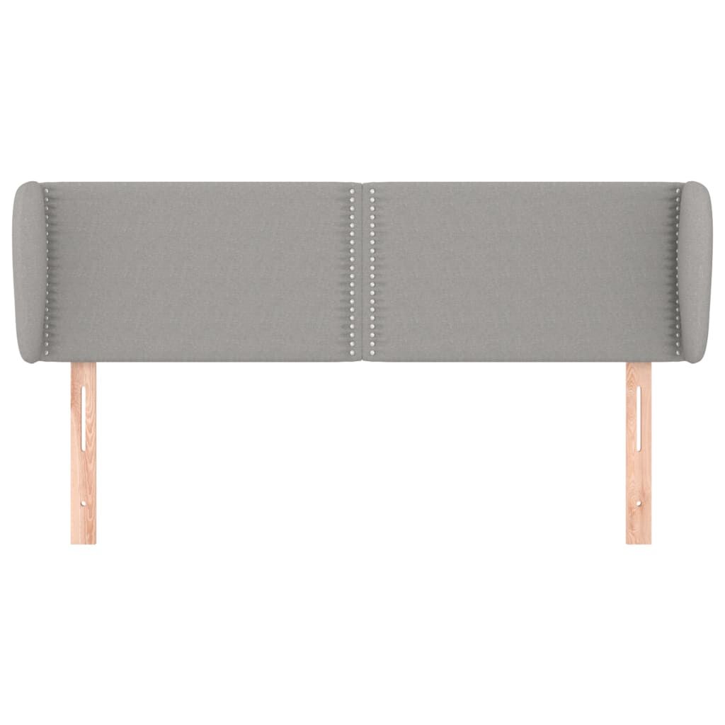 vidaXL Κεφαλάρι με Πτερύγια Ανοιχτό Γκρι 147x23x78/88 εκ. Υφασμάτινο