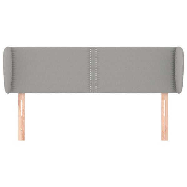 vidaXL Κεφαλάρι με Πτερύγια Ανοιχτό Γκρι 147x23x78/88 εκ. Υφασμάτινο