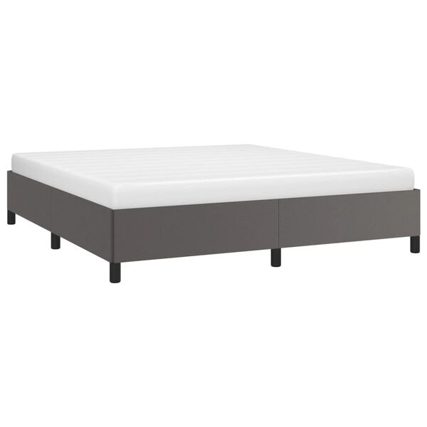 vidaXL Πλαίσιο Κρεβατιού Γκρι 180x200 εκ. από Συνθετικό Δέρμα