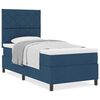 vidaXL Κρεβάτι με ελατήρια με στρώμα Μπλε 90 x 190 cm ύφασμα