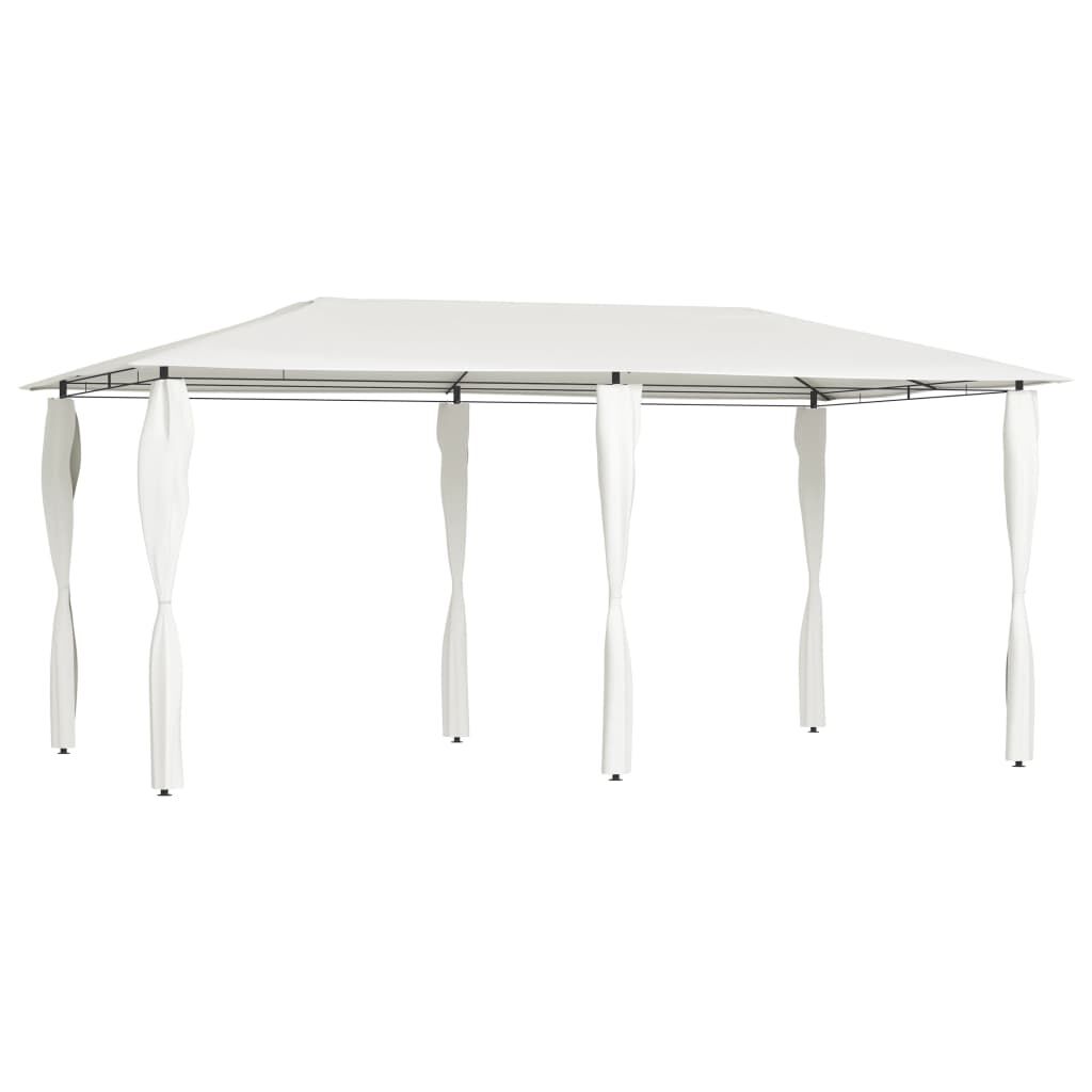 vidaXL Κιόσκι με Καλύμματα Στύλων Κρεμ 2,98x5,3x2,59 μ. 160 γρ./μ²