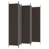 vidaXL Διαχωριστικό Δωματίου με 5 Πάνελ Καφέ 250x220 εκ. από Ύφασμα