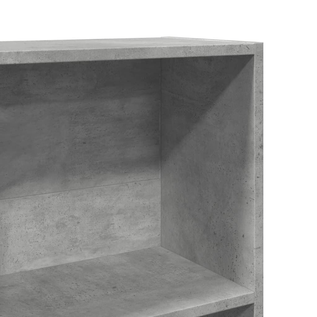 vidaXL Βιβλιοθήκη Γκρι Σκυροδέματος 60x24x143 εκ. Επεξεργ. Ξύλο