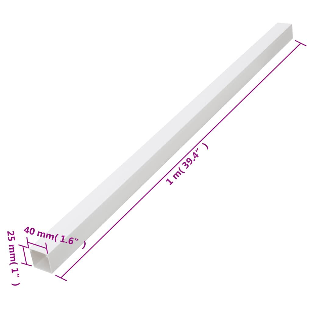 vidaXL Κανάλι Καλωδίων 40 x 25 χιλ. 10 μ. από PVC