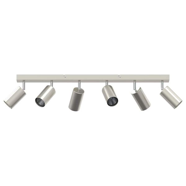 vidaXL Σποτ οροφής Βουρτσισμένο νικέλιο 73 x 5.5 x 16.5 εκ Ατσάλι