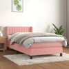 vidaXL &Kappa;&rho;&epsilon;&beta;ά&tau;&iota; Boxspring &mu;&epsilon; &Sigma;&tau;&rho;ώ&mu;&alpha; &Rho;&omicron;&zeta; 100x200 &epsilon;&kappa;. &Beta;&epsilon;&lambda;&omicron;ύ&delta;&iota;&nu;&omicron;
