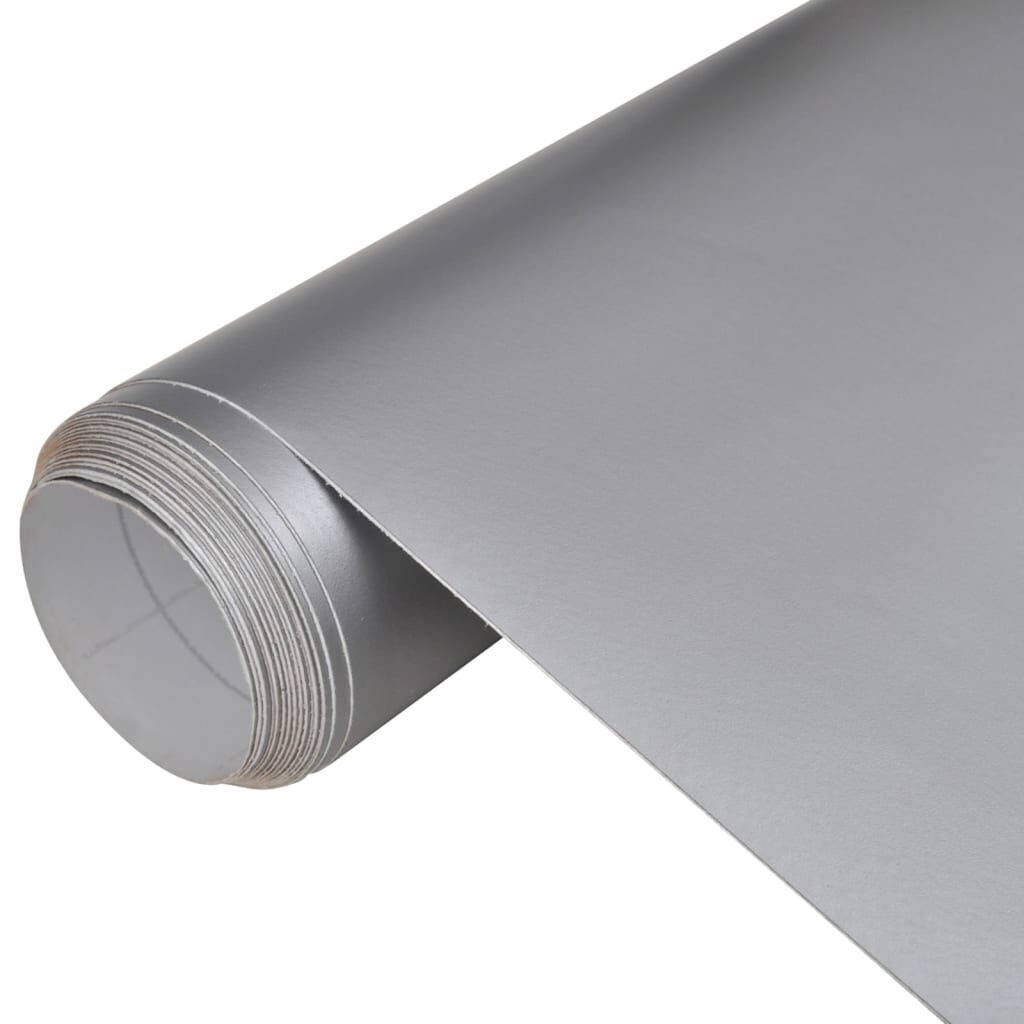 vidaXL Μεμβράνη Αυτοκινήτου Ασημί Ματ 100 x 150 εκ.