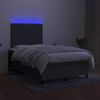 vidaXL &Kappa;&rho;&epsilon;&beta;ά&tau;&iota; Boxspring &mu;&epsilon; &Sigma;&tau;&rho;ώ&mu;&alpha; & LED &Sigma;&kappa;.&Gamma;&kappa;&rho;&iota; 120x190&epsilon;&kappa;. &Upsilon;&phi;&alpha;&sigma;&mu;ά&tau;&iota;&nu;&omicron;