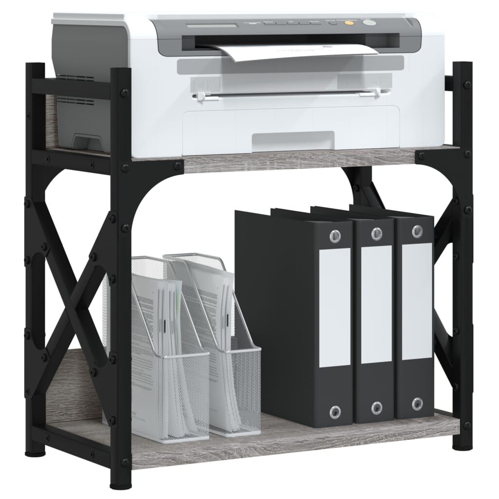 vidaXL Βάση Εκτυπωτή 2 Επιπέδων Γκρι Sonoma 40x20x40 εκ Επεξ. Ξύλο