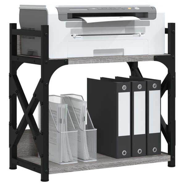vidaXL Βάση Εκτυπωτή 2 Επιπέδων Γκρι Sonoma 40x20x40 εκ Επεξ. Ξύλο