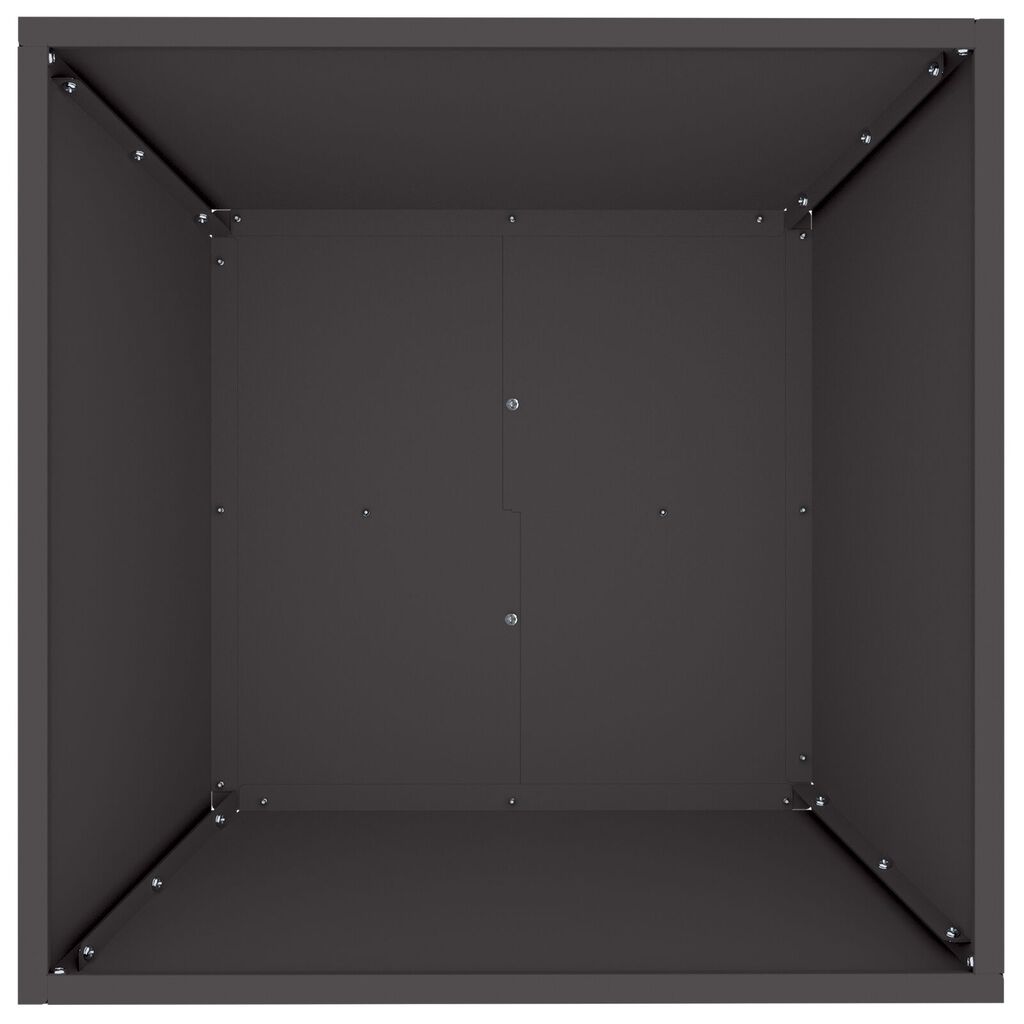 vidaXL Σέτ Μαύρων Πλαστικών Γλαστρών 50 x 50 x 15 εκ.