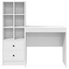 vidaXL Γραφείο με αποθηκευτικό χώρο 2 pcs Λευκό 80 x 50 x 76 εκ.
