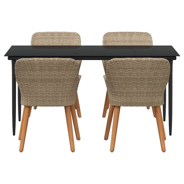 vidaXL &Sigma;έ&tau; &phi;&alpha;&gamma;&eta;&tau;&omicron;ύ &gamma;&iota;&alpha; &kappa;ή&pi;&omicron; &mu;&epsilon; &mu;&alpha;&xi;&iota;&lambda;ά&rho;&iota; 5 pcs &Mu;&pi;&epsilon;&zeta; &sigma;&upsilon;&nu;&theta;&epsilon;&tau;&iota;&kappa;ό &rho;&alpha;&tau;ά&nu;