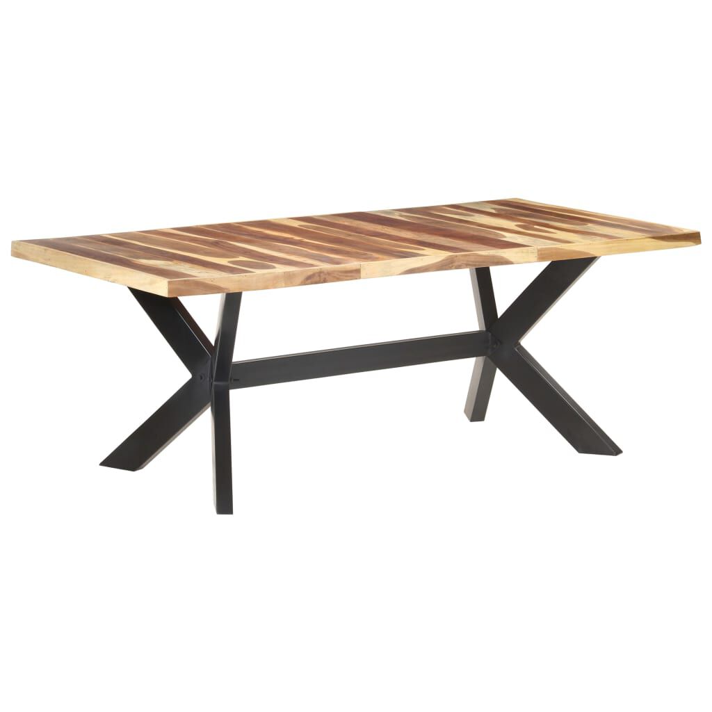 vidaXL Τραπεζαρία 200 x 100 x 75 εκ. Μασίφ Ξύλο & Μελί Φινίρισμα