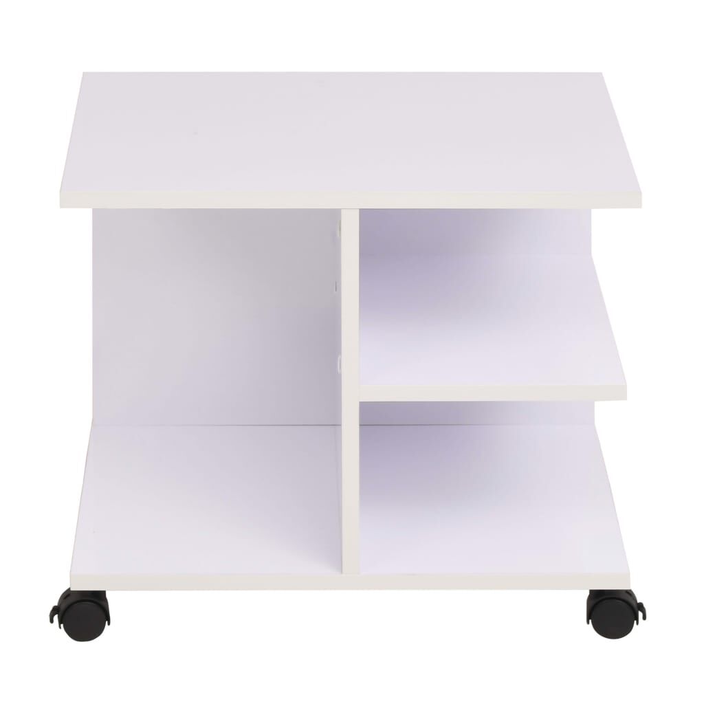 vidaXL Ραφιέρα με Ρόδες Λευκό Χρώμα 50 x 35 x 42 εκ.