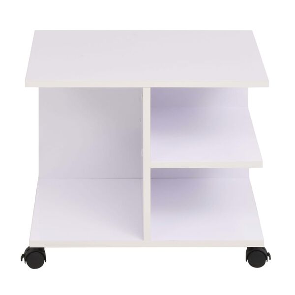 vidaXL Ραφιέρα με Ρόδες Λευκό Χρώμα 50 x 35 x 42 εκ.