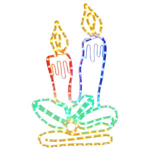 vidaXL Χριστουγεννιάτικη Φιγούρα Κεριά με 144 LED 70 x 42 εκ.