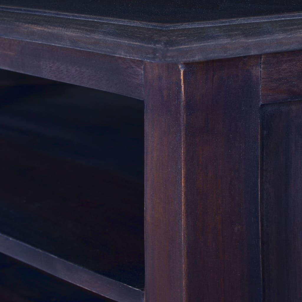 vidaXL Έπιπλο Τηλεόρασης Γωνιακό Αν. Μαύρο 80 x 40 x 49 εκ Μασίφ Μαόνι