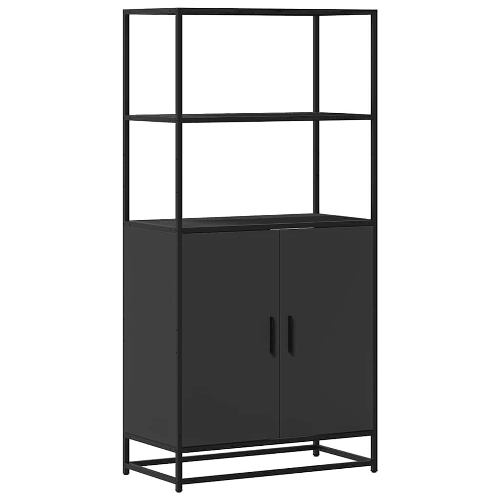 vidaXL Ντουλάπι Μαύρο από 68x35x139 cm Επεξεργασμένο Ξύλο και μέταλλο
