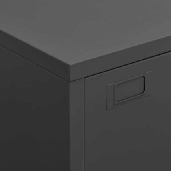 vidaXL Αρχειοθήκη Βιομηχανικού Στιλ Ανθρακί 75 x 40 x 115 εκ. Ατσάλινη