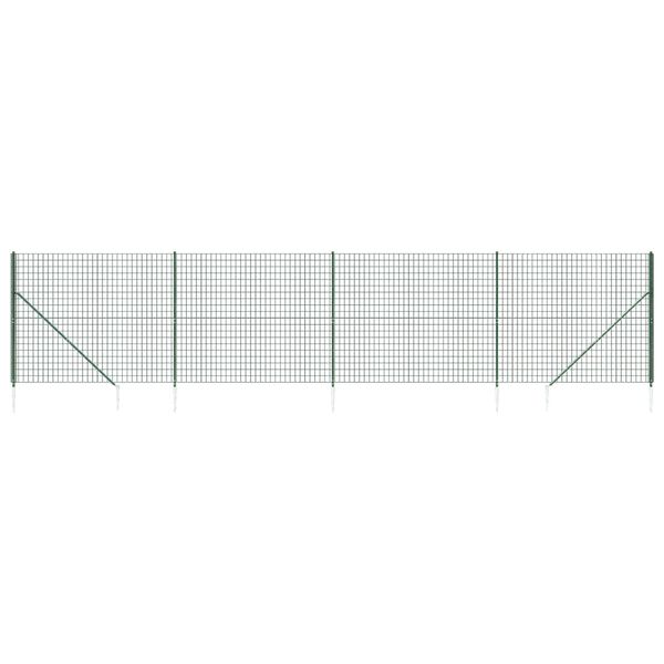 vidaXL Συρματόπλεγμα Περίφραξης Πράσινο 1,4 x 10 μ. με Καρφωτές Βάσεις