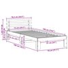vidaXL Σκελετός Κρεβατιού Καφέ 75 x 190 cm Μασίφ ξύλο πεύκου