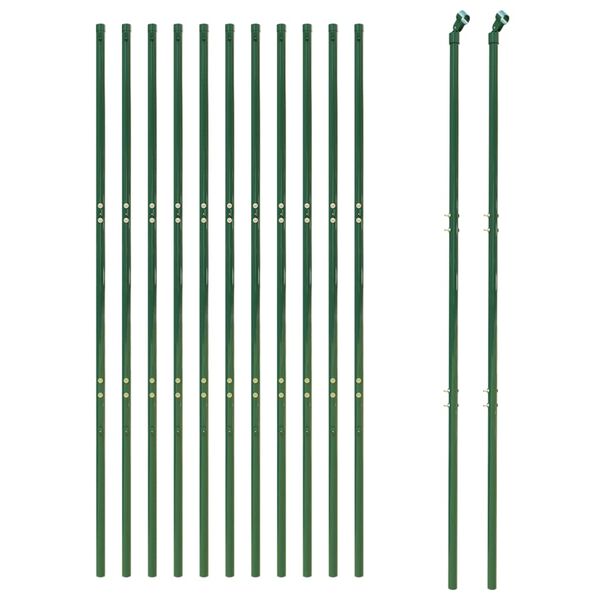 vidaXL Συρματόπλεγμα Περίφραξης Πράσινο 1,8x25 μ. Γαλβανισμένο Ατσάλι