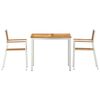 vidaXL Σέτ φαγητού για κήπο 3 pcs Καφέ Μασίφ ξύλο teak