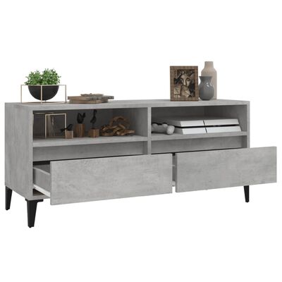 vidaXL Έπιπλο Τηλεόρασης Γκρι Σκυρ. 100 x 34,5 x 44,5 εκ. Επεξ. Ξύλο