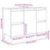 vidaXL Ντουλάπι Νιπτήρα Γκρι Σκυρ. 80 x 33 x 60 εκ. Επεξεργασμένο Ξύλο