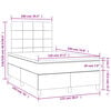 vidaXL &Kappa;&rho;&epsilon;&beta;ά&tau;&iota; Boxspring &mu;&epsilon; &Sigma;&tau;&rho;ώ&mu;&alpha; & LED &Mu;&alpha;ύ&rho;&omicron; 120x190 &epsilon;&kappa;. &Beta;&epsilon;&lambda;&omicron;ύ&delta;&iota;&nu;&omicron;