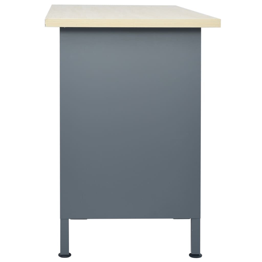 vidaXL Πάγκος Εργασίας Μαύρος 120 x 60 x 85 εκ. Ατσάλινος