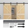 vidaXL &Sigma;&upsilon;&rho;ό&mu;&epsilon;&nu;&eta; &Pi;ό&rho;&tau;&alpha; 2 &tau;&mu;&chi;. 80 x 210 cm &Mu;&alpha;&sigma;ί&phi; &Xi;ύ&lambda;&omicron; &Pi;&epsilon;ύ&kappa;&omicron;&upsilon;