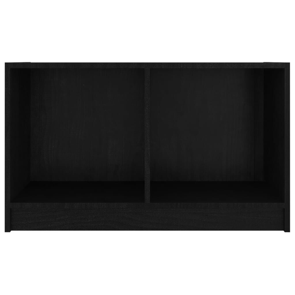 vidaXL Έπιπλο Τηλεόρασης Μαύρο 70 x 33 x 42 εκ. από Μασίφ Ξύλο Πεύκου