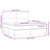 vidaXL &Kappa;&rho;&epsilon;&beta;ά&tau;&iota; Boxspring &mu;&epsilon; &Sigma;&tau;&rho;ώ&mu;&alpha; & LED &Sigma;&kappa;. &Pi;&rho;ά&sigma;&iota;&nu;&omicron; 180x200&epsilon;&kappa; &Beta;&epsilon;&lambda;&omicron;ύ&delta;&omicron;
