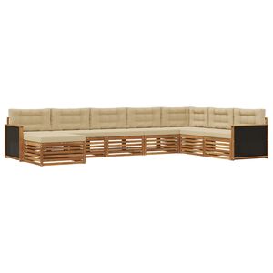 vidaXL &Sigma;&epsilon;&iota;&rho;ά &Kappa;&alpha;&nu;&alpha;&pi;έ &Epsilon;&xi;&omega;&tau;&epsilon;&rho;&iota;&kappa;&omicron;ύ &mu;&epsilon; &mu;&alpha;&xi;&iota;&lambda;ά&rho;&iota; 8 pcs &Phi;&upsilon;&sigma;&iota;&kappa;ό &kappa;&alpha;&iota; &Mu;&pi;&epsilon;&zeta;