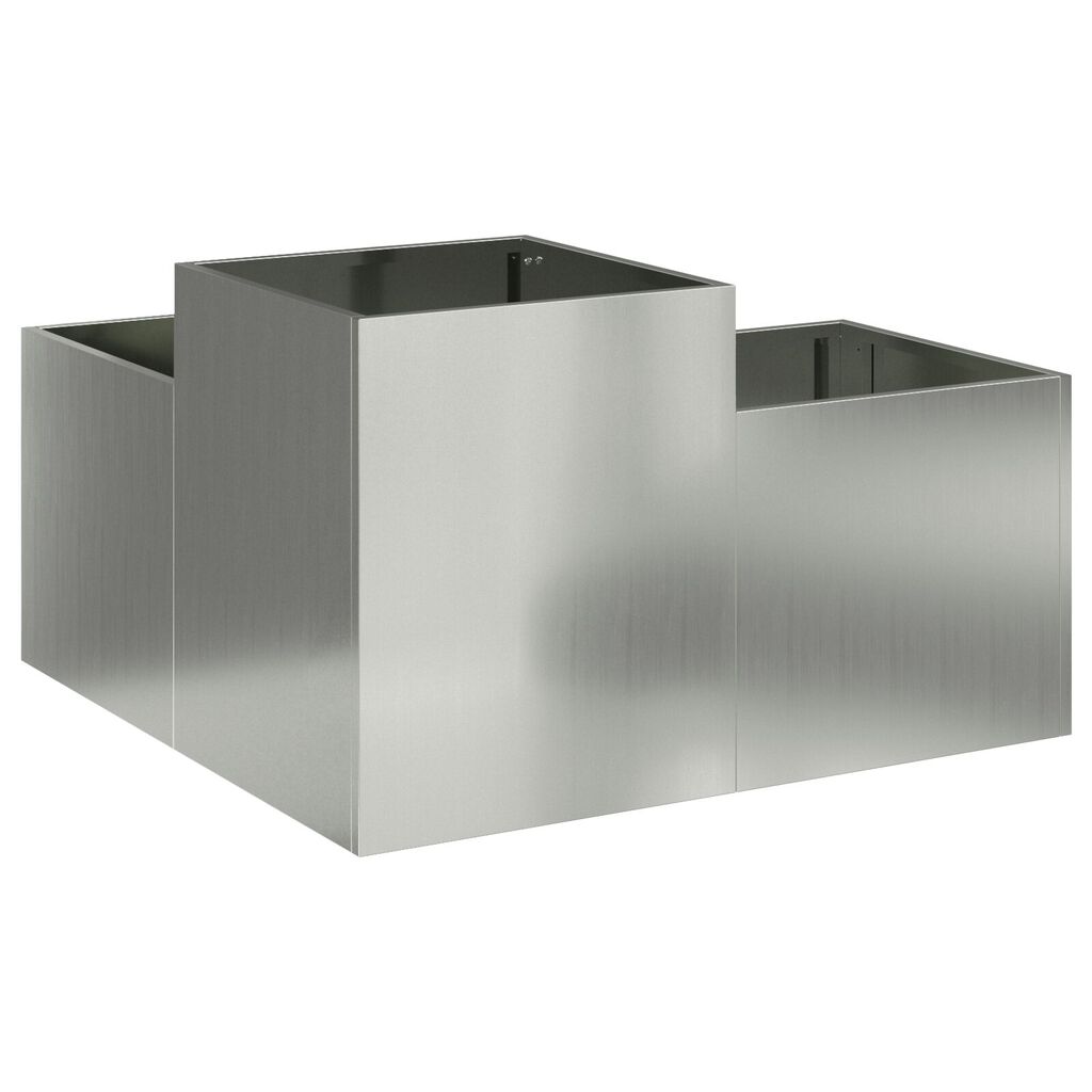 vidaXL Γλάστρα Κήπου 80x80x48 εκ Γαλβανισμένο Ατσάλι