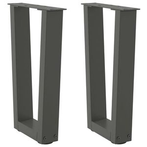 vidaXL Πόδια Τραπεζιού Σαλονιού Σχήματος V 2 τεμ. Ανθρακί 28x(42-43,3) εκ. Ατσάλι