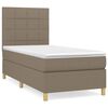 vidaXL &Kappa;&rho;&epsilon;&beta;ά&tau;&iota; Boxspring &mu;&epsilon; &Sigma;&tau;&rho;ώ&mu;&alpha; Taupe 100 x 200 &epsilon;&kappa;. &Upsilon;&phi;&alpha;&sigma;&mu;ά&tau;&iota;&nu;&omicron;